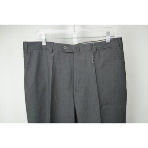 Luigi Borrelli Gray Woven 100% Wool Pants Sz 35 NEW